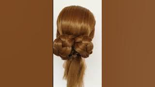 Easy 😍 UPDO hairstyle tutorial/ 🤯bun hairstyle #shorts