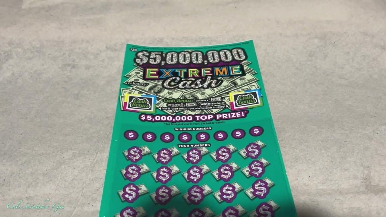 TRYING OUT BRAND NEW 20 (5,000,000 EXTREME CASH) CALIFORNIA LOTTERY