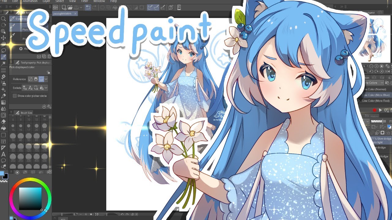 Turning A Blueberry Cake into an Anime Girl!!! 🎂🫐🌼 ✦【SPEEDPAINT】✦