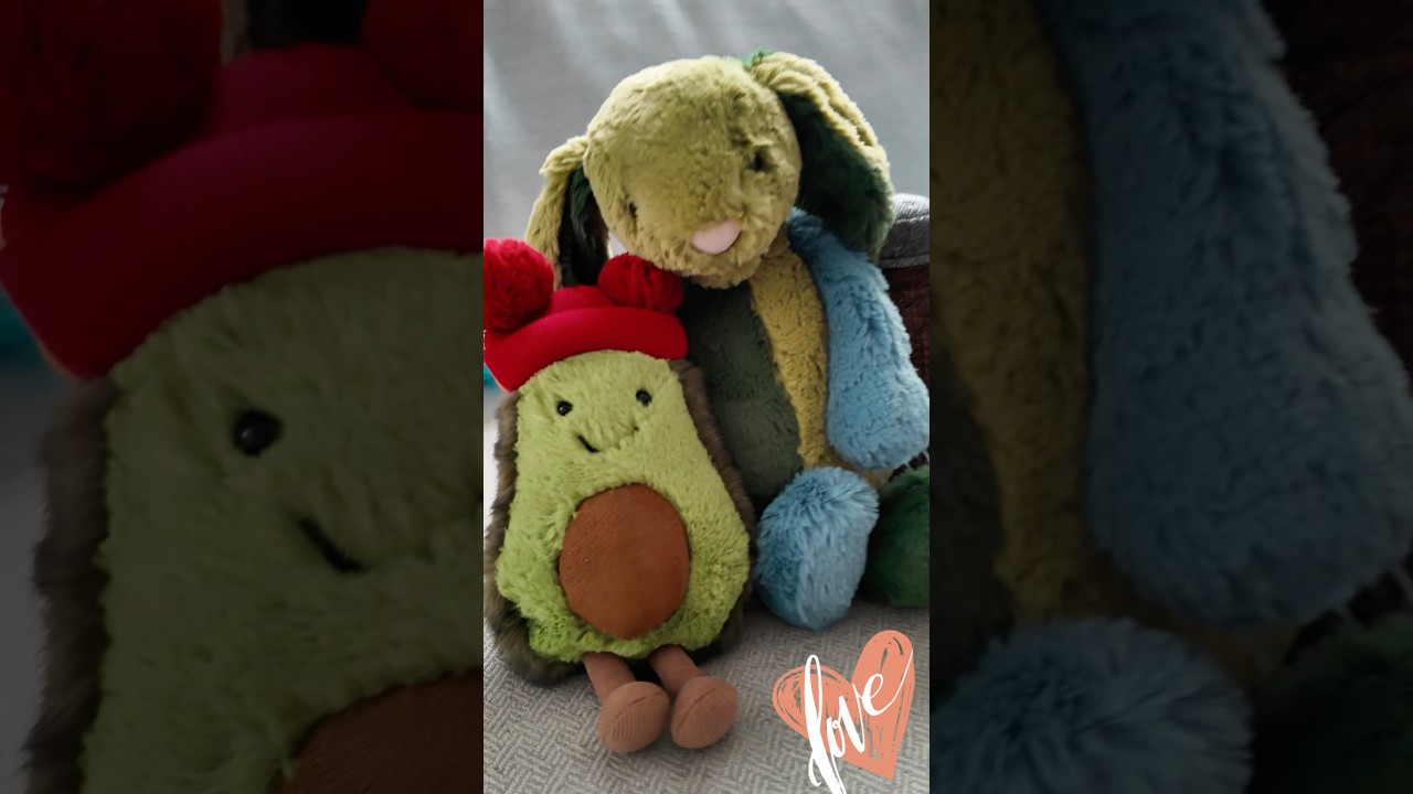 Meet Bobble Avocado ?, and Bashful Patchwork Basil Bunny 