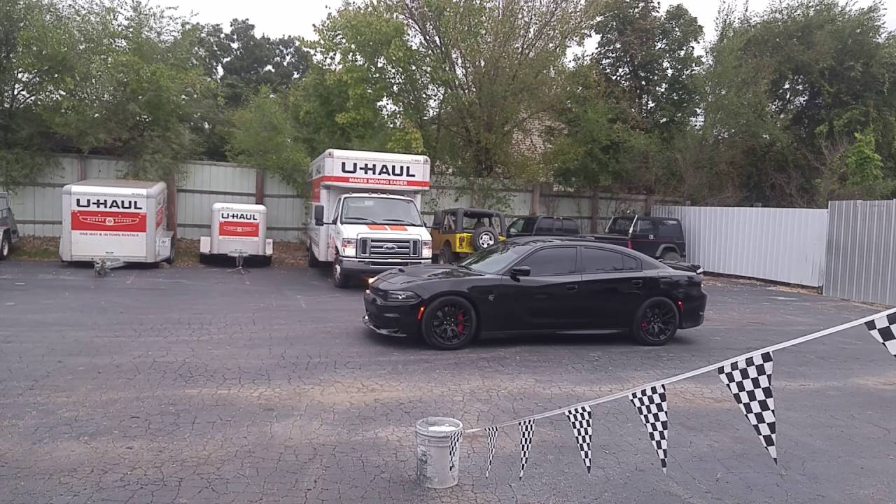 Blacked out Hellcat burnout - YouTube