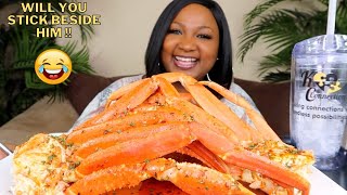 GIANT SNOW CRAB LEGS + SEAFOOD BOIL MUKBANG 먹방쇼 シーフード + GARLIC BUTTER SAUCE