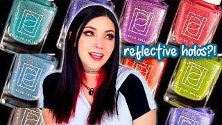 NEW Reflective Holo Crelly Nail Polish! Painted Polish Juice it Up Swatches || KELLI MARISSA