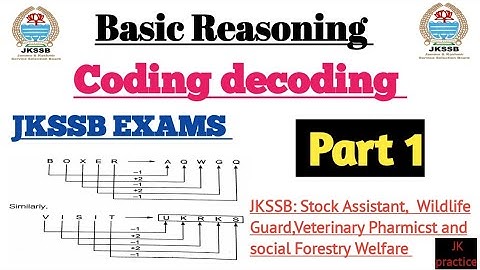 Coding-Decoding| Jkssb Stock Assistant/ Wildlife guard | Jkssb Exams| Part 1 @Jkpractice
