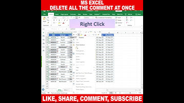 #excel |निकाल लिया आपकी समस्या का जुगाड़ | Delete all the comments at once #shorts #short #shortsfeed