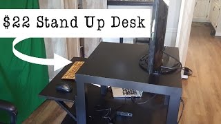 Standing desks are great but they cost a fortune. so i found this
amazing article showing how to build one for $22 + tax from ikea.
printed off the items a...