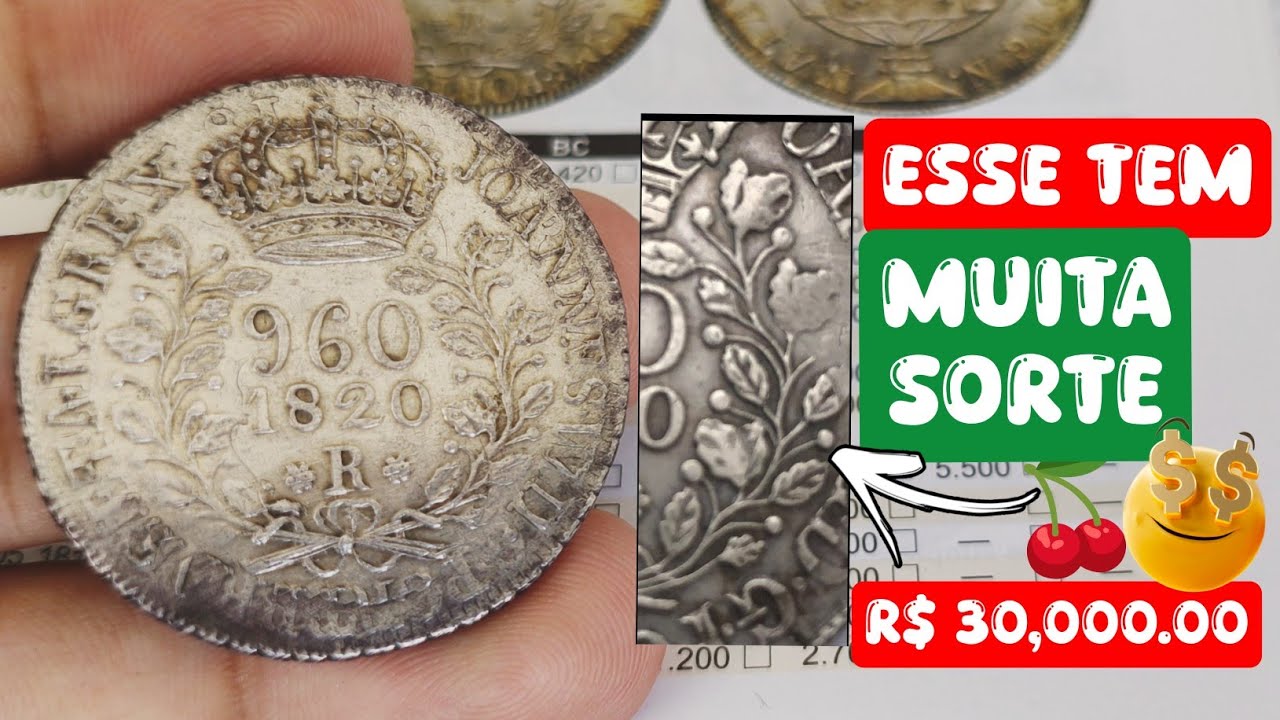 An INSCRIBER found a very rare 960 RÉIS coin with 7 FRUITS. - YouTube