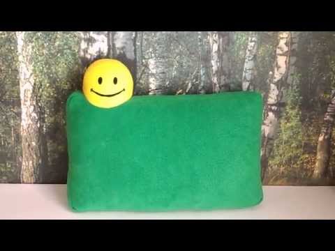 Geek pillow, smile, smiley face, green pillow