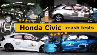 Honda Civic Crash Test (6 7 8 9 10 11) all generations (Euro NCAP)
