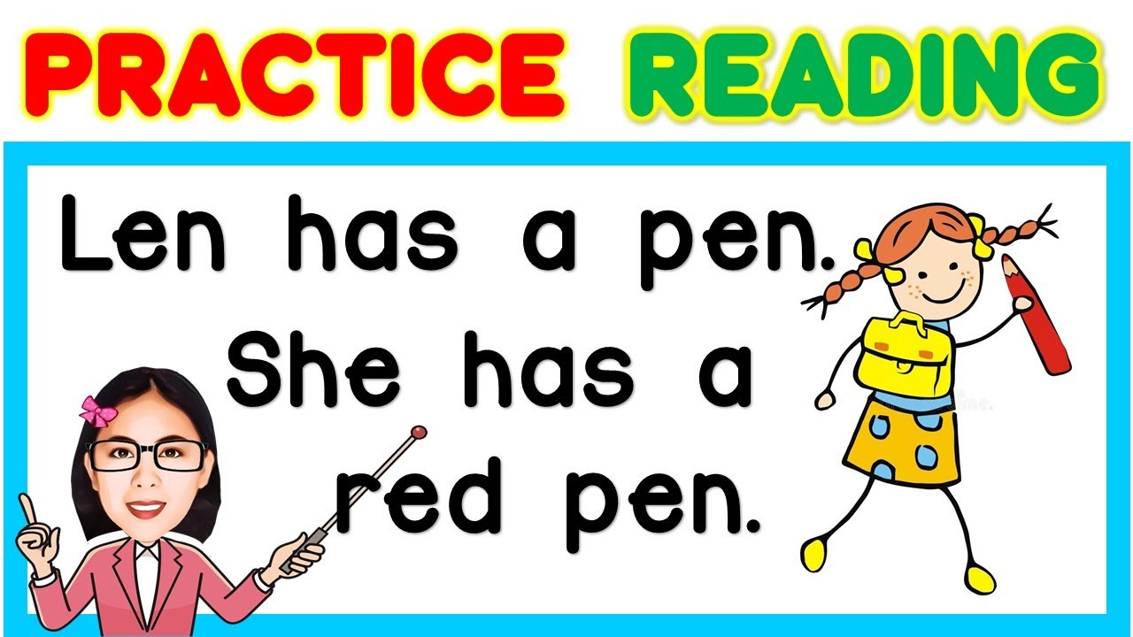 Easy CVC Sentences for Kinder Grade1 Grade2 | Learn to Read | Reading ...