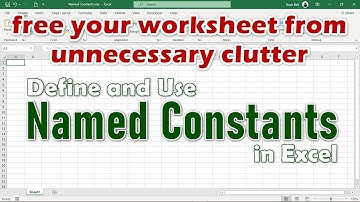 Define Named Constants in Excel