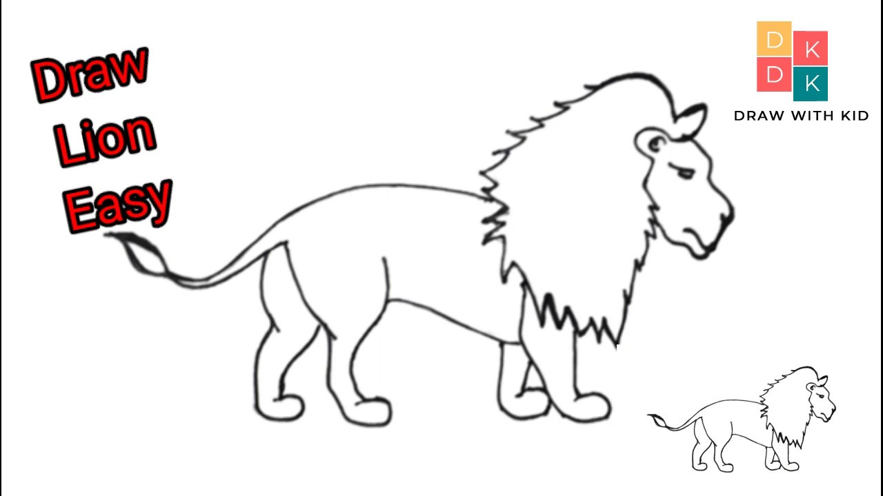 How to draw lion step by step l easy for beginners - YouTube