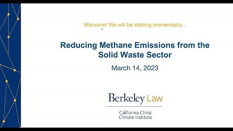Methane Webinar Series: Reducing Methane Emissions from the Solid Waste Sector