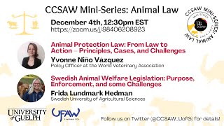 Animal Protection Law & Swedish Animal Legislation | Yvonne Niño Vázquez & Dr. Frida Lundmark Hedman