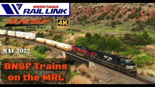 Montana Rail Link: BNSF Trains on the MRL (4K) May 2022 | DJI Inspire 2