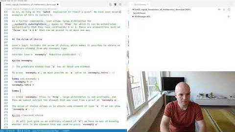 Logical Verification 2020 lecture11 113 the axiom of choice