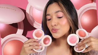 ALL SHADES APPLIED! New Rare Beauty Soft Pinch Luminous Powder Blushes ! Comparissons To RMS Blushes