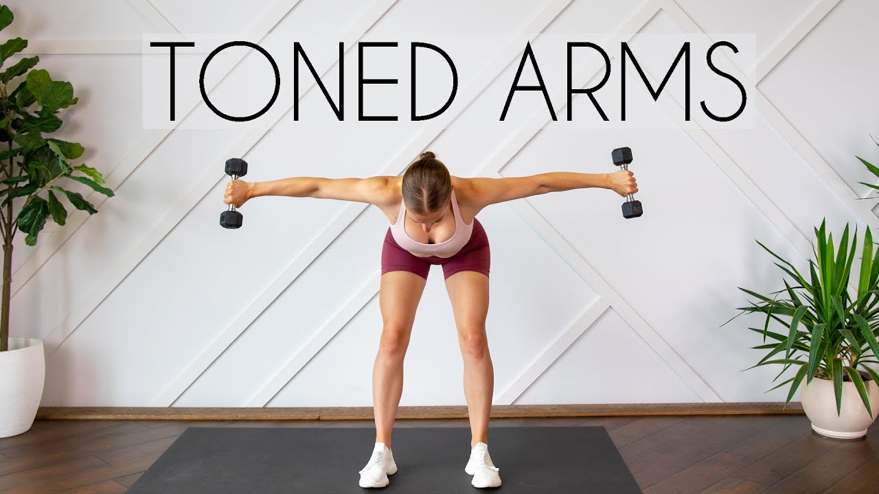10 MIN TONED ARMS WORKOUT (At Home Minimal Equipment) 