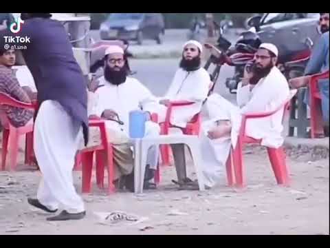 Burka backflipping in front of men prank