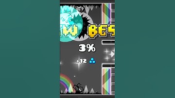 Geometry dash, but if I die the video ENDS.. #gd #geometrydash #shorts