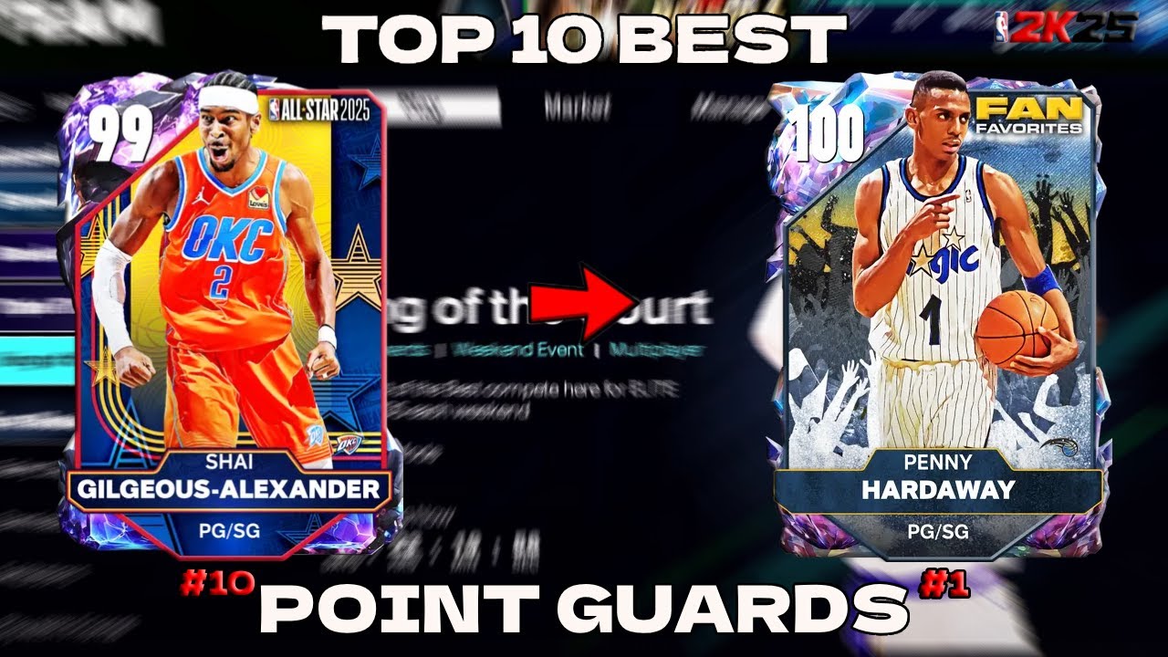 THE TOP 10 BEST POINT GUARDS IN NBA2K25 MYTEAM!!(SEASON6) - YouTube