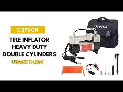 GSPSCN Portable Air Compressor Pump Tire Inflator with Digital Gauge Heavy Du | Air Compressor Pumps