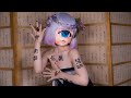 女体書道 Model：ぷるぷる 『五眼ごげん』Woman's body calligraphy