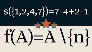 on the alternating sum of subsets.