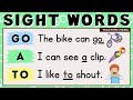 Lets read  sight words sentences  go a to  practice reading english  teaching mama