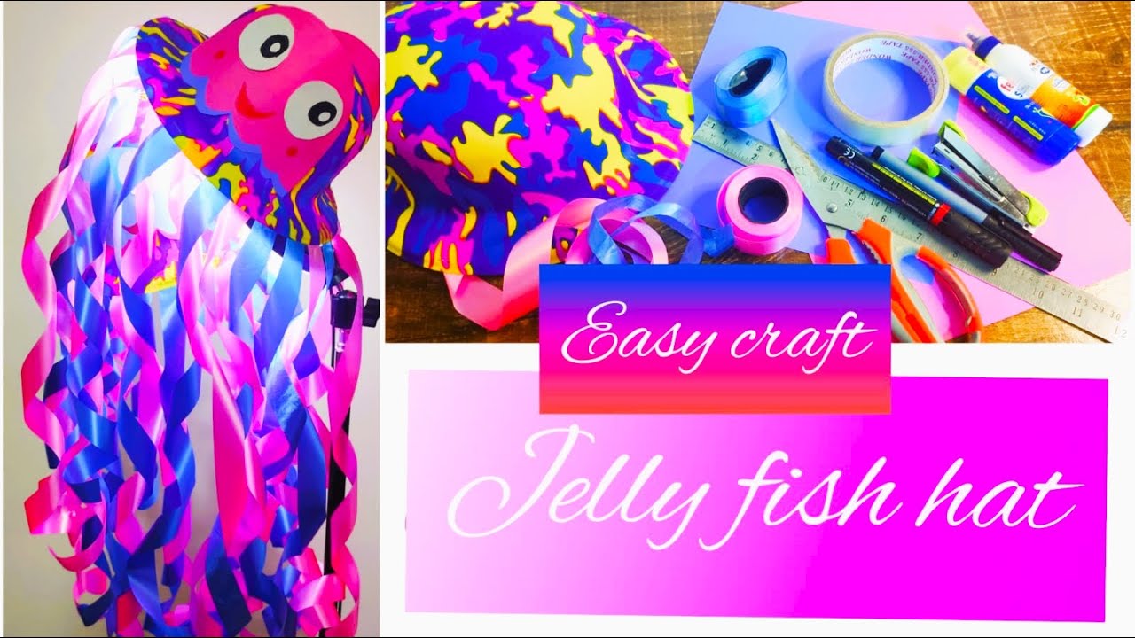 Jelly fish hat ll fancy dress hat ll easy craft ll fish costume 