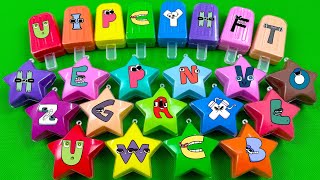 Alphabet Lore Mixing ASMR: Finding Hidden Slime Clay in Ice Cream, Star Colorful! Satisfying Slime