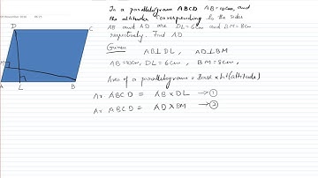 Area of Parallelograms CBSE 9 - 1