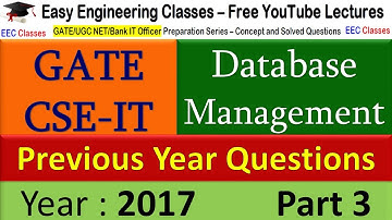 DBMS SQL query using ALL and ANY keywords Based Questions Solutions of GATE 2017