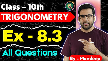 Ex - 8.3, Class 10, Trigonometry ch 8 || CBSE NCERT || #trigonometry #trigonometryclass10