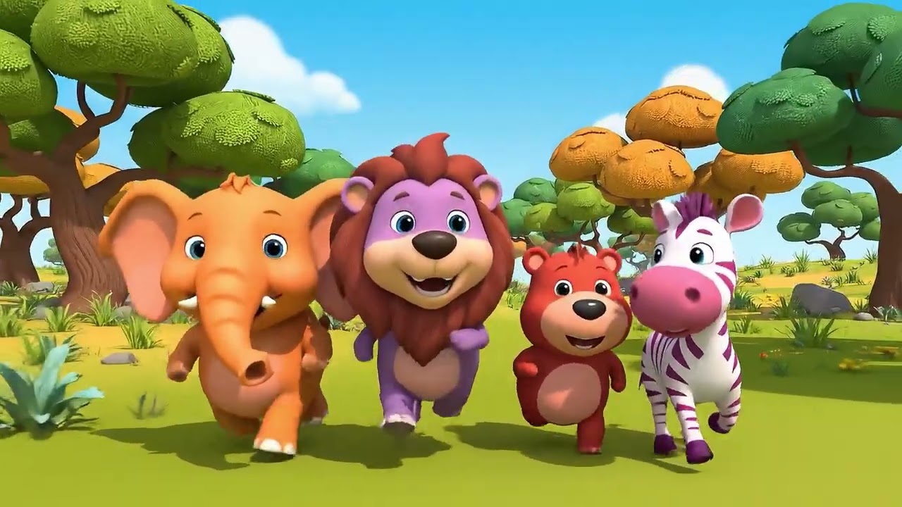 Safari Animal Sounds Song | Song For Kids | Purple Panda Rhymes