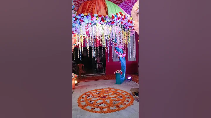 Wedding Mandap Flowers Decoration #youtubeshorts #youtube #shortvideo #wedding.#shorts