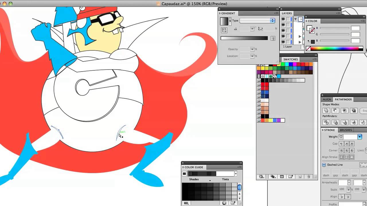 Capaudaz / Capeman / Drawing to Vector - YouTube