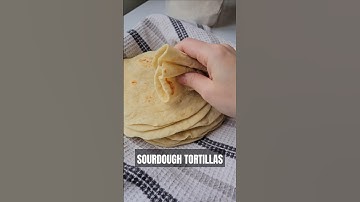 EASY, SOFT Sourdough Discard TORTILLA Recipe #sourdough #shorts