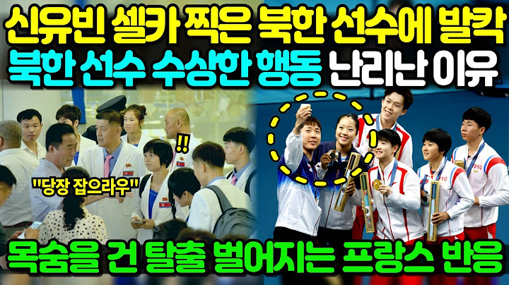 "신유빈 셀카 찍은 북한 선수에 발칵" 목숨을 건 탈출 벌어지는 프랑스에 난리난 북한