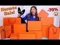 Huge HERMES SALE Unboxing!!🍊🍊 What I Got From The Hermes London Sale- Shoes, Jewellery, Silk Scarf