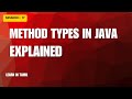 Session -17 | Method Types in java | QA Mastery