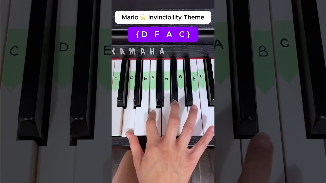 Learn ⭐️ Invincible Star Theme (Super Mario) - Easy Tutorial! #supermario #pianotutorial #mario