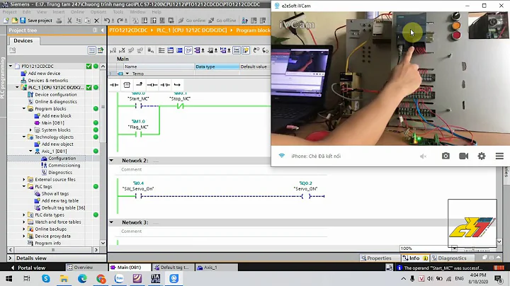 [HƯỚNG DẪN CHI TIẾT] - Lập trình S7-1200 xuất xung PTO điều khiển Servo | S7-1200 control Servo SGDS