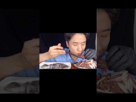 Raw Octopus Raw Beef Asmr Mukbang Realsound Food Rawoctopus