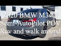 2020 BMW M340i Dravit Grey With Ivory  semi-auto Pilot POV