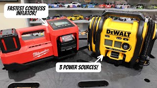 Milwaukee M18 Inflator 284820 vs Dewalt 20v Tire Inflator DCC020IB