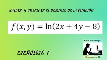 Dominio de una función de 2 variables. Ejercicio 1