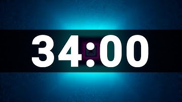 34 Minute Timer with Cool Upbeat Music for Kids, Chill Instrumental Countdown
