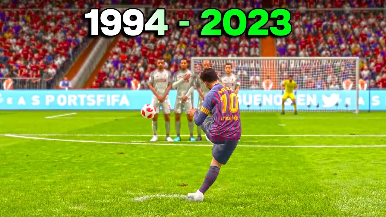 ⁣Free Kicks From FIFA 1994 to 2023