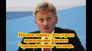 Песков заявил, что угроза применения Киевом &quot;грязной бомбы&quot; налицо.